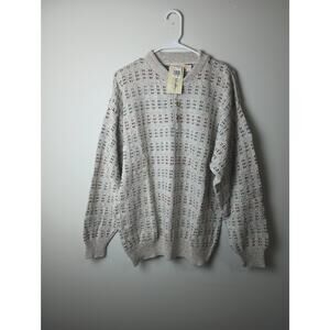 Vtg 90s Resolute Bay 100% Cotton Knit Multicolor Sweater Men's L NWT 90s